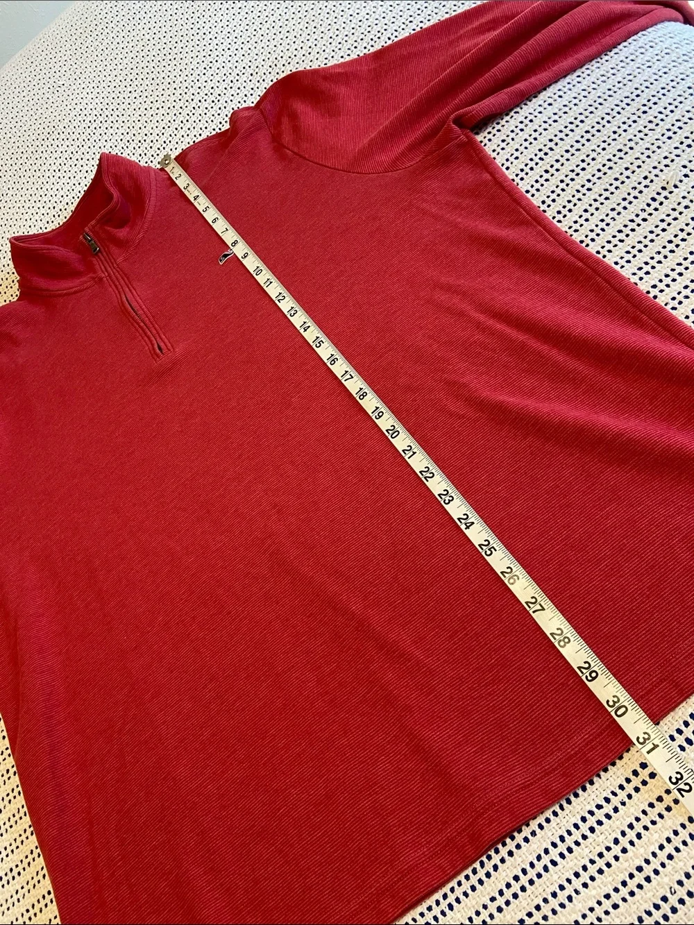 Vineyard Vines Burgundy Saltwater quarter-zip pullover Size XXL  nautical